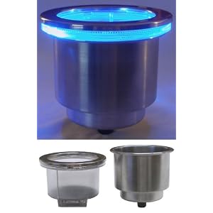 LED Cup Holder - Battery Operated - Blue (Set of 10) by