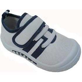 Baby Squeaky Tennis Sneakers,White/Navy(Infant to Toddler)