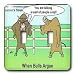 Londons Times Funny Cow Cartoons - When Bulls Argue - Light Switch Covers - double to...