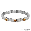 NOMINATION ITALY Made in Italy Stylish Three-stone Bracelet With Genuine Crystals Beautifully Designed in Stainless steel. Total item weight 13.5g Length 7in