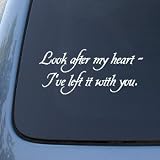 LOOK AFTER MY HEART - TWILIGHT - Vinyl Car Decal Sticker #1796 | Vinyl Color: White