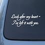 LOOK AFTER MY HEART - TWILIGHT - Vinyl Car Decal Sticker #1796 | Vinyl Color: White