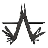 SOG Specialty Knives & Tools B63N-CP PowerLock EOD 2.0 V-Cutter Multi-Tool with Half-Serrated Blade and Nylon Sheath, 22-Tools Combined, Black Finish