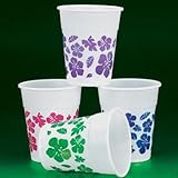 50 Plastic HIBISCUS Drink Cups LUAU PARTY Decor/TROPICAL 16 Oz Beverage