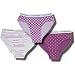 Calvin Klein "Flowers, Stripes, & Plaid" 3 pack. Purple underwear for Girls - Small (6/7)