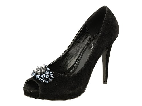 Reneeze HP104 Women's Platform High Heel Pump Shoes - Black