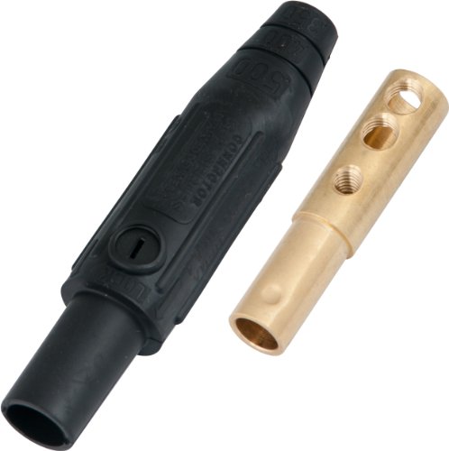 Marinco CLM2F-A CLM Cam Type, Series 15 Mini Inline, Single Pin Connector, 150 Amp, 600 Volt, #8 - #2 AWG, Female - Black (A)