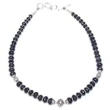 Fashion Necklace Silver Smokeyquartz Gemstone Jewelry 18.25 inches (gnklc205)