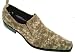 FIESSO STONE WASH DENIM GENUINE LEATHER ITALIAN SHOES WITH METAL STUDS