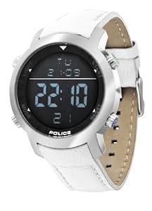 Police Men's Cyber Digital Watch 12898JS/02A with White Strap Police Men's Cyber Digital Watch 12898JS/02A with White Strap