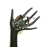 Leather and Strings Bracelet with Metal Studs