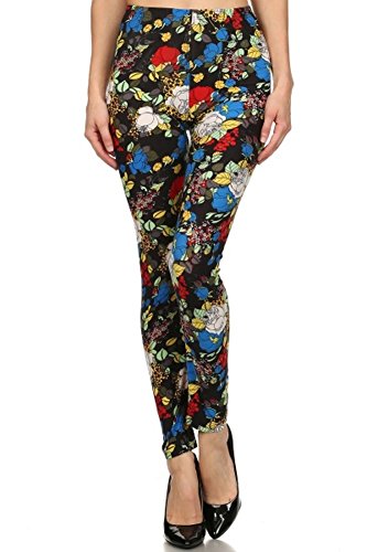 Womens Classical Floral Print Leggings - Fashion Leggings - Leggings - Clothing