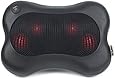 Zyllion ZMA-13-BK Shiatsu Pillow Massager with Heat (Black)- One Year Warranty