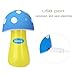 dizaul Ultrasonic Cool Mist Humidifier, Mushroom Humidifier 200ml for Skin moisturing,Stealth mask with No Noise,Waterless Auto Off,LED Lights,Portable for Baby Room,Bedroom,Office,Spa,Yoga,Car(Blue)