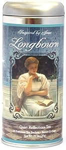 Elizabeth Bennet's Longbourn - Chamomile, Lavender, Lemon and Mint Tea Sachets in a Beautiful Artistic Gift Tin. From the Inspired By Jane Austen Premium Gourmet Tea Collection.