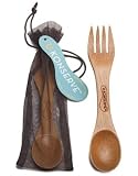 U Konserve Bamboo Utensil with Slate Mesh Pouch