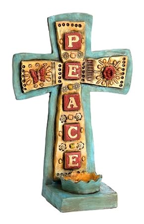 Peace Seeds of Faith: Thank You God Cross Tea Light Holder