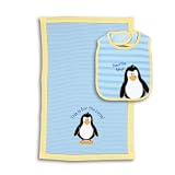 Stephen Joseph Bib/Burp Cloth Set: Penguin
