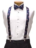 Virginia Suspenders - University of Virginia Blue Suspenders with V Logo