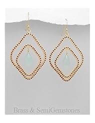 CZ Earrings In Brass