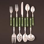 Get cheap Prix Moss Green Piece Flatware