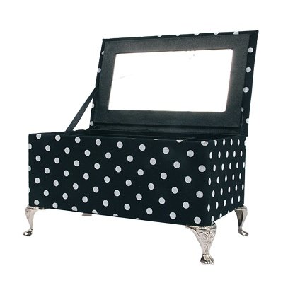 Schmuckkasten DOTS schwarz - mit Spiegel!