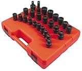 1/2 Drive Master Magnetic 25 Piece S.A.E. and Metric Impact Socket Set