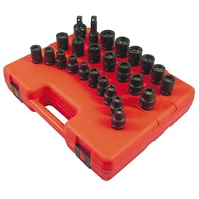 Sunex 2680 25 Piece 1/2" Drive Master Magnetic Impact Socket Set