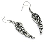 Gorgeous Small & Dainty Silver Angel Wing Earrings ~ You Choose Bright or Antique Tone