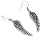 Gorgeous Small & Dainty Silver Angel Wing Earrings ~ Antique Tone (Antique Silver Fulfilled by Amazon)
