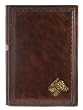 Italian Leather Wine Journal, Wine Label Area, Embossed Designs, Gift Boxed, 7x10"
