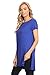 Womens Solid Bamboo Side-Slit Short Sleeve and Sleeveless Round Neck Tunic Top