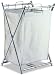 Chrome &amp; Canvas Folding Hamper