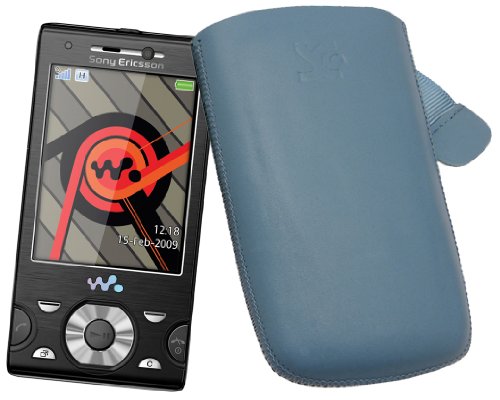 Suncase Ledertasche f&uuml;r Sony Ericsson W995 blau Preisvergleich