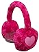 N'Ice Caps Girls Soft Velboa Faux Fur Ear Muffs with Heart Embroidery