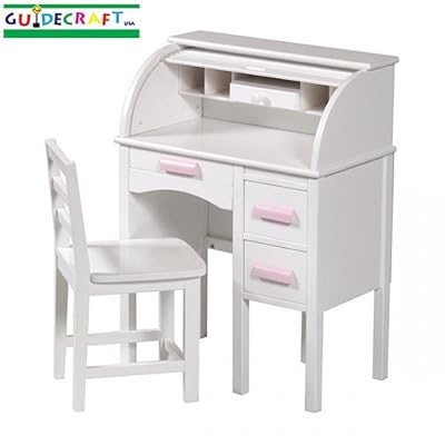 Guidecraft Jr. Roll-Top Desk, White