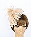 Women Lady Fascinator Hat with Headband Wedding Halloween Tea Party Derby Accessory Khaki
