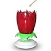 Mallofusa 4x Two Layers with 14 Small Candles Lotus Happy Birthday Spin Singing Music Candle (Yellow, White, Red and purple)