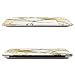iDOO Plastic Hard Case ONLY for MacBook Air 11 inch (Model: A1370 and A1465) - White & Gold Marble