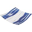 Fused Glass Plate In The Colors Of El Salvador, Blue And White W/ Iron Folding BaseVT62010012AS