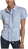 Jeanstar Women's Kady Round Collar Ruffle Top