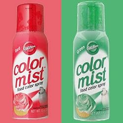 Wilton Christmas Color Mist Food Color Spray Set (Includes 2 - 1.5 oz. Cans in Red and Green)