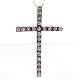 1.2 Carat 14K White Gold & Black Rhodium Pink Sapphire Pendant