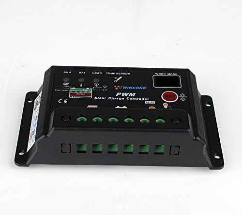 Goxi 30a 12/24v Solar Panel Battery Charge Controller Regulator Light&amp;timer Control Temperature Compensation PWM Type of Charging (Automatic Lighting Control + Time Functions)