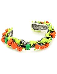 My Enemy "Its The End Of World As We Know It, and I Feel Fine" The Funeral Oxidized Rhodium with Enamel Multi-Colors Cuff Bracelet