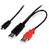 StarTech 3-Feet USB Y Cable for External Hard Drive - Dual USB A to Micro B (USB2HAUBY3)