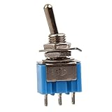 SODIAL(R) AC 250V/3A 120V/6A ON-OFF 2ポジション SPDTオートロック トグル スイッチ5pcs
