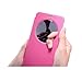 Zenfone 2 ZE550ML / ZE551ML Leather Case, Monoy Premium Smart Wake Up Leather Cover Frosted Hard Case for Asus Zenfone 2 (ZE550ML/ZE551ML) 5.5'' Inch (Rose-red Smart Leather Case)