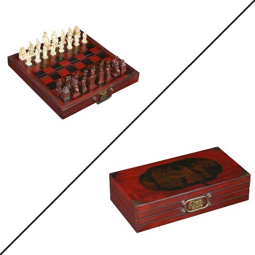 Handmade Chess Set With Hand painted Leather Carrying Case 41phIZFPI1L Handmade Chess Set With Hand painted Leather Carrying Case