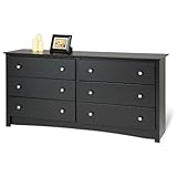 Prepac Sonoma Black 6-Drawer Dresser